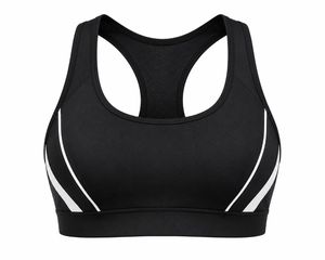 Soutien-gorge de sport dos nageur pour femme, col rond, sans coutures, respirant, léger, maintien élevé, écologique, pour fitness et activités sportives, noir - Product Image 3