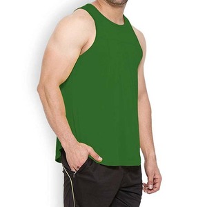 Débardeur en tricot respirant à col rond de couleur unie verte pour homme, débardeur décontracté pour la remise en forme et l'entraînement - Product Image 6