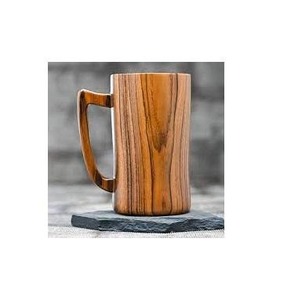 Mug à café en bois artisanal de qualité supérieure, tasse à bière en bois peinte à la japonaise, vaisselle de cuisine écologique et durable - Product Image 5
