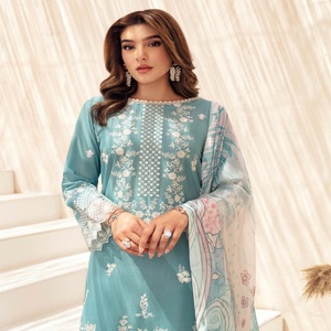 Costume trois pièces Salwar Kameez pour femme Ramsha Vol ANDAAZ conçu robe panjabi pakistanaise broderie de pelouse pour les fêtes de festivals - Product Image 6