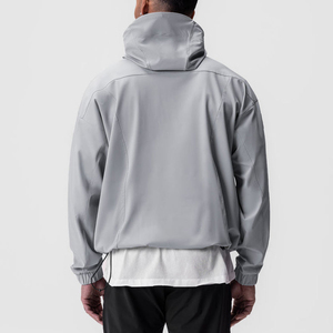 Wholesale Gym Fitness Wear Windproof Tracksuit <b>Set</b> Quarter Zip Pullover Windbreaker 2 Piece <b>Set</b> Running Wear Lightweight Anorak - Product Image 2