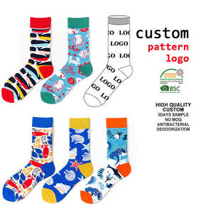 Vente en gros de chaussettes et bas pour hommes en coton naturel, personnalisés, amusants, colorés et originaux, avec livraison gratuite - Product Image 4