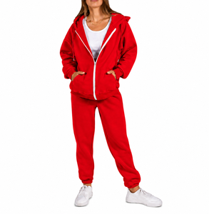 Ensemble de survêtement en molleton chaud pour femmes, haut et pantalon de sport de qualité supérieure, idéal pour l'hiver - Product Image 3