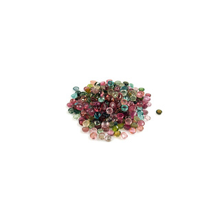 Cabochons ronds calibrés en tourmaline naturelle multi-couleurs 4 mm, pierres précieuses en tourmaline naturelle en vrac pour la création de bijoux - Product Image 3