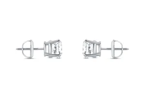 Pendientes Vintage para Mujer con Diamante Cultivado en Laboratorio IGI F/VS de 2 Quilates, Corte Redondo, Oro Blanco de 14K - Product Image 2