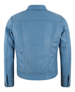 Chaqueta de Cuero Genuino Encerado para Hombre, Transpirable, Estilo Trucker Clásico Occidental, Personalizable OEM ODM, Venta al Por Mayor, Marca Privada - Product Image 4