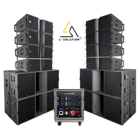 Système de sonorisation professionnel passif L-SOLUTION K210 & KS28-9600W Puissance maximale pour DJ, clubs, événements extérieurs et installations