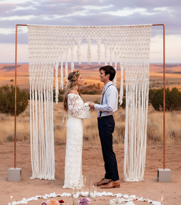 Cortina de Macramé Bohemia Hecha a Mano, de Algodón Ecológico, para Bodas, Ceremonias al Aire Libre, Eventos, Fiestas, Sesiones de Fotos y Hogar - Product Image 6