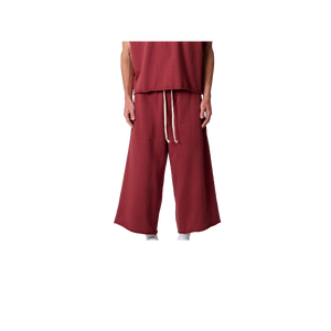 Jeans de Algodón Color Granate para Hombre, Corte Recto, Cintura Baja, Estilo Casual con Bolsillos, Transpirables, Tejido, para Verano, ODM - Product Image 1