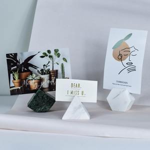Porta Tarjetas de Visita Hexagonal de Mármol Natural, Soporte Geométrico de Piedra para Nombres de Mesa, Exhibidor de Tarjetas de Invitados de Boda, Soporte Decorativo de Escritorio - Product Image 5