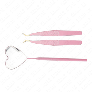 Juego de Pinzas y Espejo para Pestañas de 3 Piezas Premium, Logotipo y Color Personalizados, Puntas Puntiagudas de Acero Inoxidable, Herramientas de Belleza Duraderas - Product Image 6