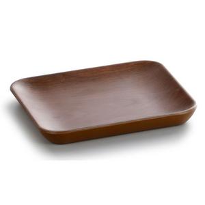 Plateau de service rustique moderne en bois massif, plateau à nourriture, plateau de service pour thé et café, plateau ottoman - Product Image 1