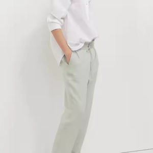 Pantalon large décontracté pour homme, taille mi-haute, en coton blanc de haute qualité, avec poches, design personnalisé, style streetwear - Product Image 1