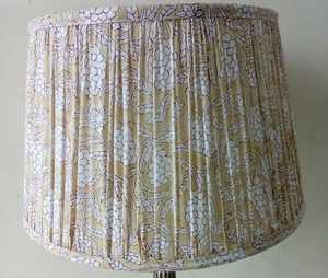 Traditional Fabric Cylinder Lampshade With Blue <b>Pink</b> Floral Pattern Handmade <b>Lamp</b> Accessory - Product Image 4