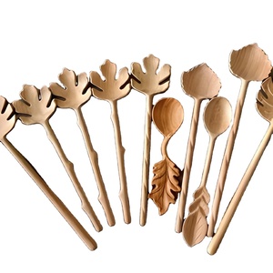 Unique Design Lengthen <b>Wooden</b> Kitchen Cooking Long Handle Stirring Mixing <b>Spoon</b> Heat Resistant Round Made From Vietnam - Product Image 1