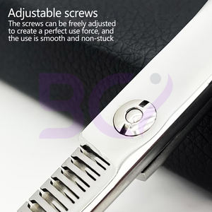 กรรไกรซอยผมสแตนเลสทรงโค้งรุ่นใหม่ ปรับแต่งได้ ทนทาน กันลื่น ด้ามจับปรับได้ คมและทนทาน - Product Image 5