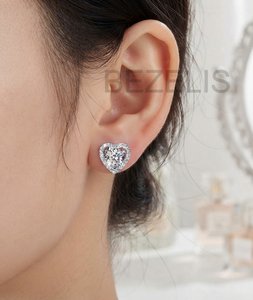 ต่างหูเพชรแล็บโกรว์สุดหรูหราในทองคำขาว 14k ออกแบบพิเศษสำหรับงานพรมแดง เหมาะสำหรับผู้หญิง - Product Image 5