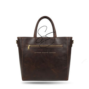 Bolso Tote de Cuero Vacuno Marrón con Diseño Floral Rojo, Hecho a Mano, de Cuero Genuino, con Asa Superior, Bolso Cruzado de Viaje para Mujer - Product Image 4