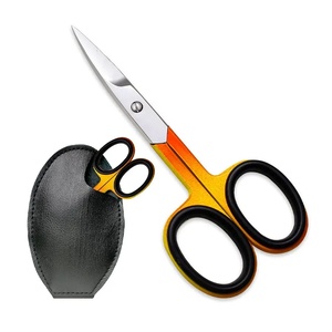 Ryzer Studio Easy Trim Curved Stainless Steel Cuticle Scissors with Rubber Handle Sharp Blade Tip Right-Handed for Nail <b>Care</b> - Product Image 1