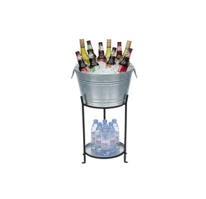 NEW GALVANIZED WINE BUCKET WITH STAND for WINE and COL <b>DRINKS</b> NEW DESIGN WINE BUCKETS in WHOLESALE PRICE LATEST ICE BUCKETS - Product Image 1