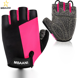 Gants de vélo pour hommes et femmes avec coussinets antidérapants et amortisseurs, gants de cyclisme légers à demi-doigts - Product Image 1