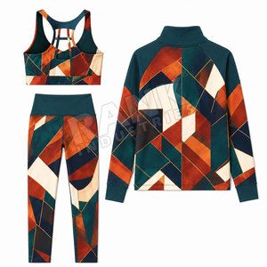 Fabricante Líder en Ropa Deportiva Personalizada de Alta Calidad, Bajo MOQ, Diseño Personalizado, Conjuntos de Yoga Transpirables de 3 Piezas - Product Image 2