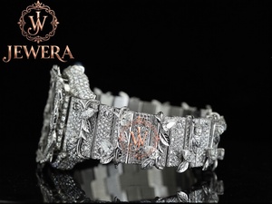 Reloj de Lujo con Diamantes Moissanite Estilo Hip Hop, de Acero Inoxidable, con Esfera de Cristal Analógica y Movimiento Mecánico para Uso Diario, Estilo Lujoso - Product Image 6