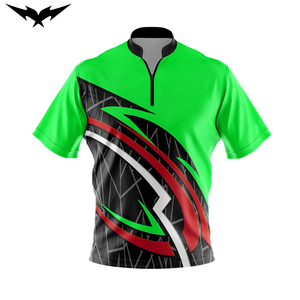 Custom Made Sublimation Short Sleeve High Quality Team <b>Bowling</b> Jerseys Shirts Breathable Polyester Stretch Slim Fit Quick Dry - Product Image 3