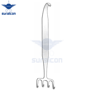 เครื่องมือผ่าตัดแบบยืดหดได้ Freeman Rake Retractor 4 ง่ามคม ขนาดกว้าง 1.5 นิ้ว ยาว 10 ซม. 4 นิ้ว ทำจากสแตนเลสสตีล ใช้ซ้ำได้ - Product Image 2