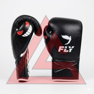 Factory Manufacture Custom Made Black Fly Boxing <b>Gloves</b> 100% Original Leather Professional Pro Punching Fly Boxing <b>Gloves</b> - Product Image 5