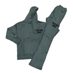 New Trendy <b>Plus</b> <b>Size</b> Winter Baggy Tracksuit Manufacturer High Quality Cotton Unisex Tracksuits <b>Set</b> Zipper Hoodie Pant Two Piece - Product Image 2