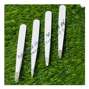 Pinzas de Cejas de Acero Inoxidable de Buena Calidad con Punta Inclinada, Herramienta de Belleza con Pinza para Pestañas Postizas, Depilación de Precisión - Product Image 4