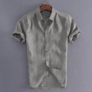 Camisas Casuales de Manga Corta para Hombre OEM 2026, Tallas XS-3XL, Estilo Urbano, Cuello con Botones, Color Sólido, para Vacaciones - Product Image 4