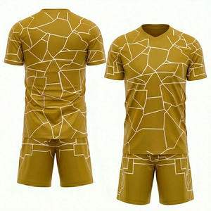 Ensemble de maillots de football personnalisés avec logo par sublimation, uniformes d'entraînement à séchage rapide, kit d'équipe de club, rétro futbol, découpe 100 % automatisée - Product Image 5