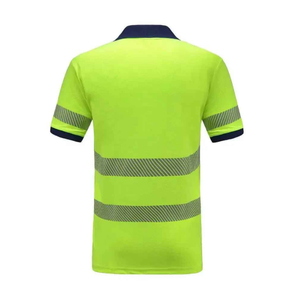 เสื้อโปโลนิรภัยแบบขายส่ง เสื้อทำงานสะท้อนแสงสำหรับงานก่อสร้าง แขนสั้น เสื้อทำงานผู้ชาย พร้อมโลโก้แบบกำหนดเอง - Product Image 2