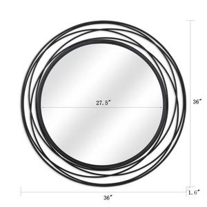 Miroir décoratif mural en fer spirale minimaliste de luxe pour salon, décoration d'hôtel - Product Image 3