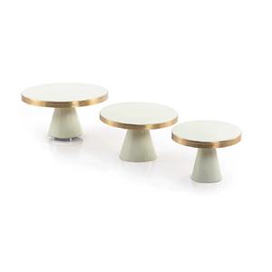 ชุดขาตั้งขนมหวานหินอ่อนสีชมพูสามชิ้น สำหรับโชว์ช็อกโกแลต คัพเค้ก และขนมอบ เหมาะสำหรับตกแต่งโต๊ะบุฟเฟ่ต์งานปาร์ตี้ จากอินเดีย - Product Image 3