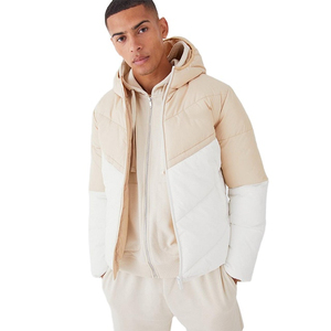 Wholesale Men Thick Eco-Friendly 100% Polyester Puffer <b>Jacket</b> Waterproof Durable Shell Regular Fit Casual Street Winter Coat OEM - Product Image 4