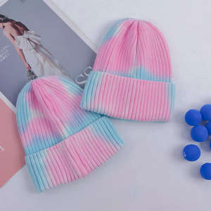 Bonnet d'hiver tendance tie-dye, style vintage, bonnet tricoté ample tie-dye, casquette tie-dye à motif - Product Image 4