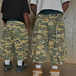 Custom <b>Men's</b> Camouflage <b>Cargo</b> Shorts with Designer Embroidery Casual Sublimated <b>Camo</b> Design - Product Image 2