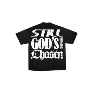 Camisetas Cortas Personalizadas de Lujo Vintage con Pedrería, de Alta Calidad, con Lavado Ácido y Estilo Desgastado, para Hombre - Product Image 5