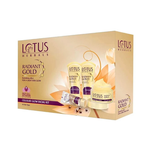 ครีมและโลชั่นบำรุงผิวหน้า Radiant Gold Cellular Facial Kit ผสมทองคำบริสุทธิ์ 24k และมะละกอ สำหรับทุกสภาพผิว ช่วยเติมความชุ่มชื้นและบำรุงผิว - Product Image 1