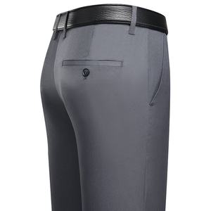 Pantalones Casuales de Alta Calidad, Elásticos, Ajustados, de Color Sólido, para Hombre, Pantalones Largos de Traje con Bolsillos, para Oficina, Caballero - Product Image 3