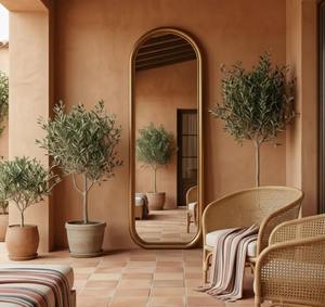 Decorative Art Deco Handmade Eco-Friendly Lightweight Wooden Wall <b>Mirror</b> Full Length <b>Dressing</b> <b>Mirror</b> at Cheap Price - Product Image 4