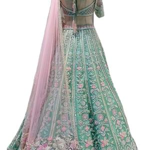 Designer ethnique culturel indien pakistanais fête porter Style traditionnel soie coton Lehenga Choli pour adultes numéro de modèle fantaisie - Product Image 2