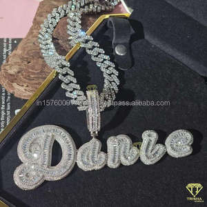จี้เพชรโมอิสซาไนต์ทรง "DANIE" สไตล์แร็ปเปอร์สุดเท่ พร้อมสร้อยคอแบบหรูหรา - Product Image 2