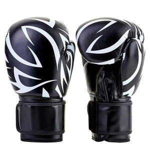 Gants de boxe professionnels de haute qualité - Meilleurs gants d'entraînement de Muay Thai en cuir avec fermeture auto-agrippante, logo personnalisé OEM, qualité professionnelle - Product Image 1