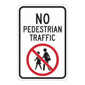 Panneau de signalisation interdite de circulation des piétons Brady - Panneau de sécurité durable pour intérieur/extérieur pour zones industrielles - Product Image 1