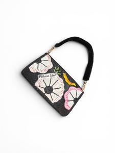 Bolso de Mano Mini Bordado con Cuentas, Diseño Floral, para Fiesta y Boda - Product Image 4