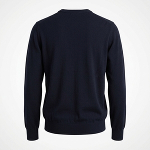Suéter de punto personalizado para hombre con cremallera de un cuarto, cuello alto, informal, de invierno, venta al por mayor, marca privada, proveedor de fábrica OEM ODM - Product Image 2